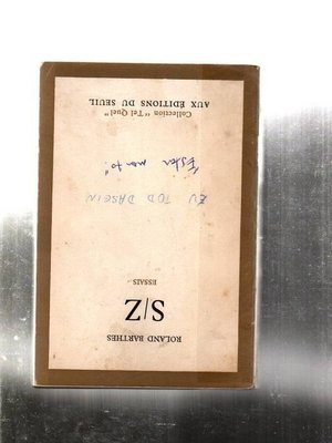 Roland Barthes -s/z Essais